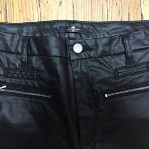 7 For All Mankind Zip Ankle Jeather Skinny Jeans